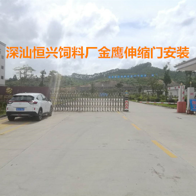 深汕相助区恒兴饲料厂装置电动伸缩门项目