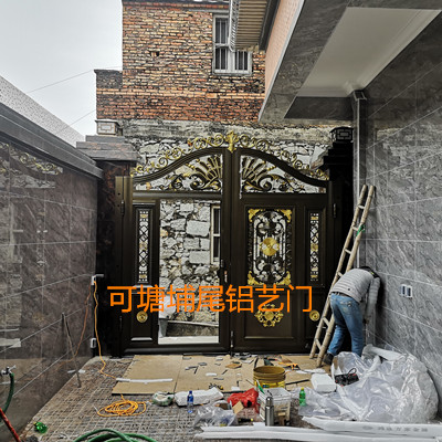 铁艺门装置?可塘埔尾装置铝艺门