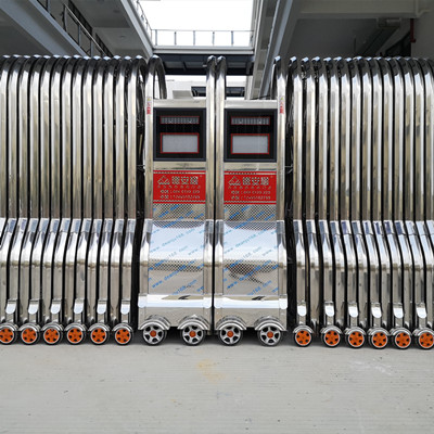 汕尾香江家居广场装置中华龙不锈钢电动伸缩门项目